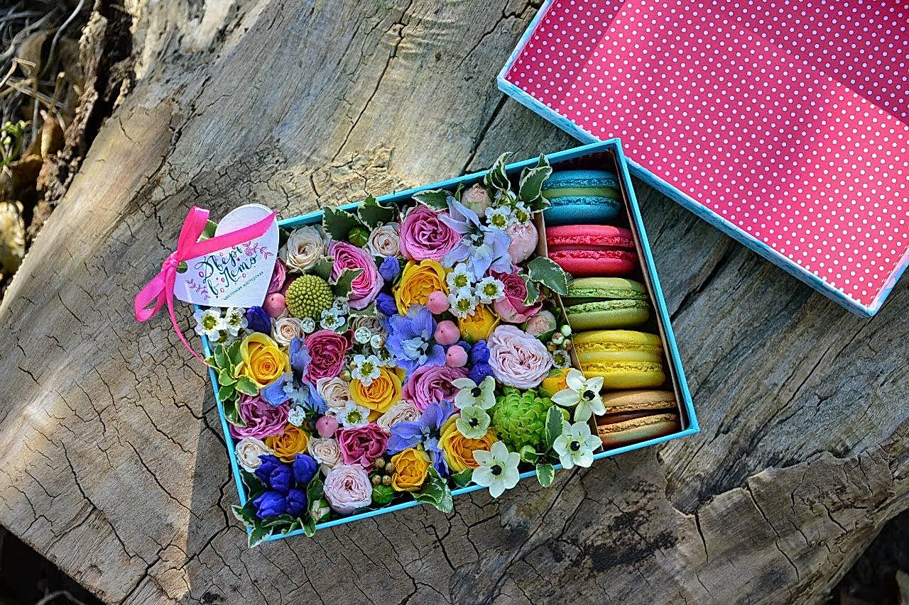 МК коробочка с макарунами